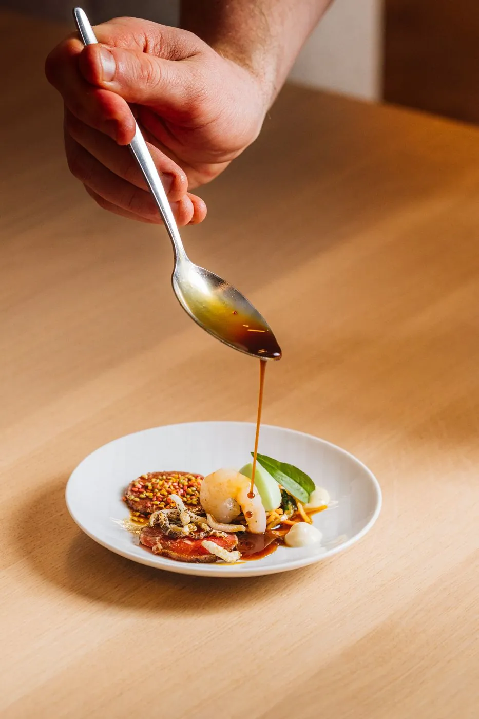 Sauce wird angerichtet